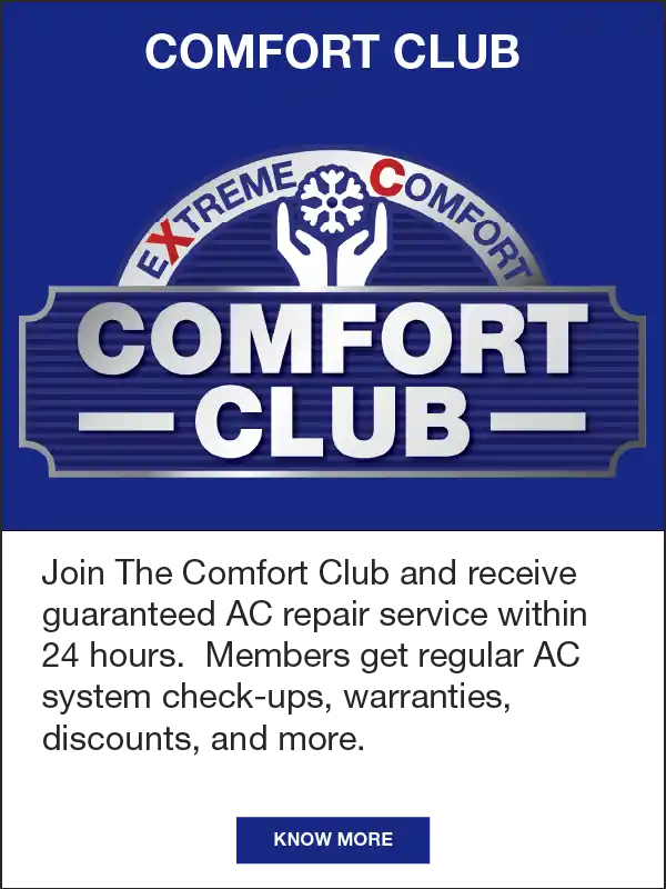 Extreme Comfort Air Conditioning & Heating Comfort Club logo for AC repair and HVAC maintenance