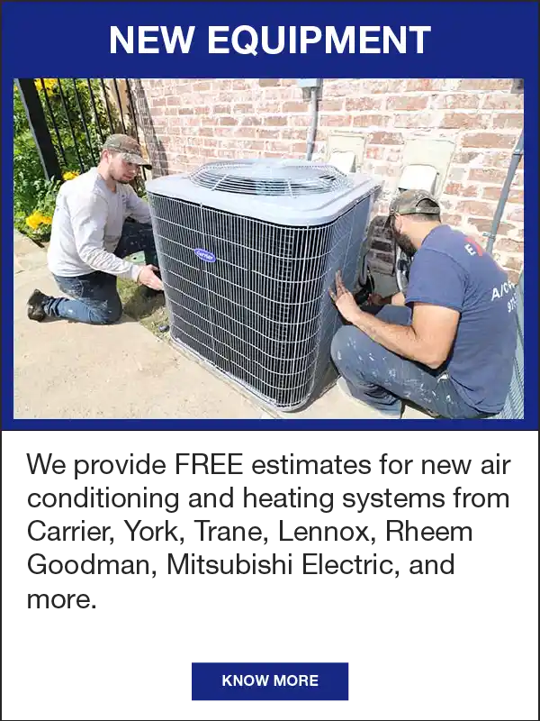 Extreme Comfort Air Conditioning & Heating technicians delivering and installing new ac system in home