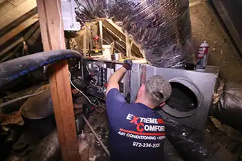 Extreme Comfort technicians installing a new HVAC system