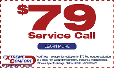 AC repair service call coupon from Extreme Comfort HVAC