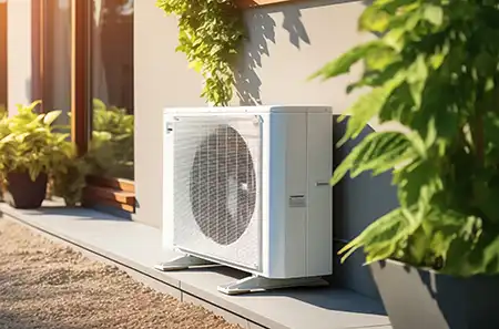Ductless Mini-Split HVAC system installed outside of a Dallas, TX home