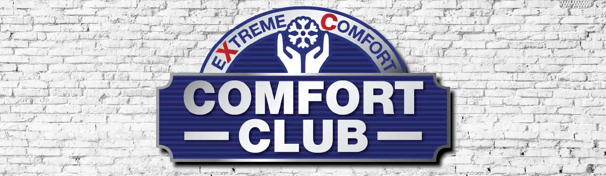 Extreme Comfort Comfort Club HVAC maintenance plan banner for Dallas-Fort Worth homeowners