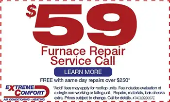 AC Repair Service Call Special Coupon for Air Conditioning Repair by Extreme Comfort Air Conditioning & Heating